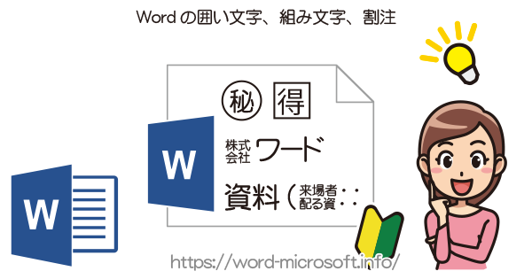 囲い文字 組み文字 割注について Word ワード の使い方